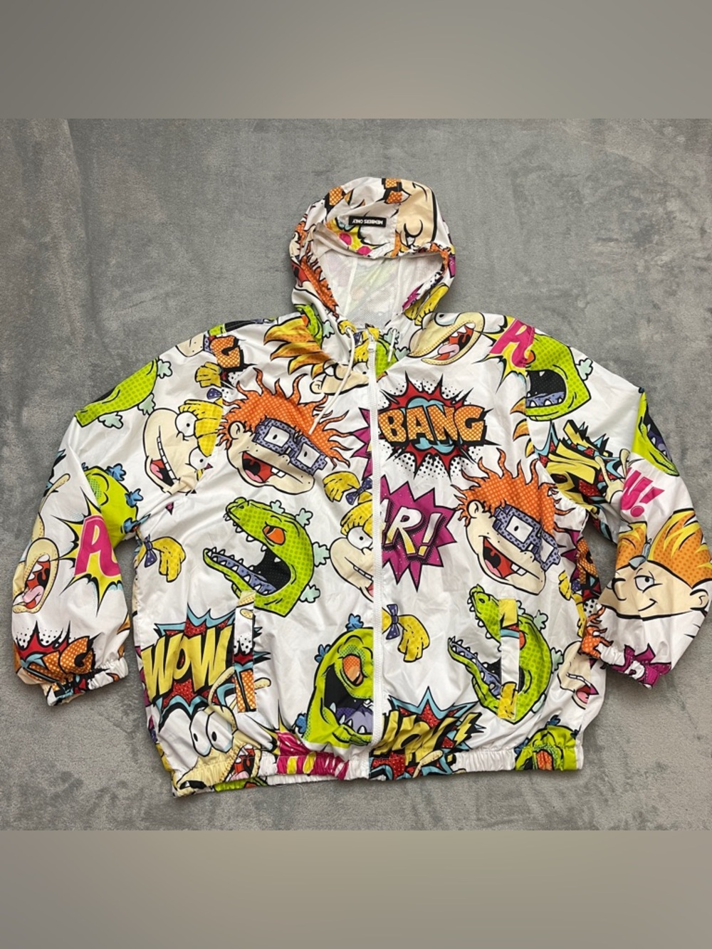 Nickelodeon Members Only Rugrats All over Print Cartoon Windbreaker 3XL